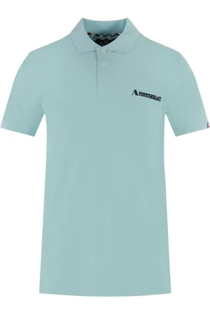 Aquascutum Boxed Logo Hellblaues Poloshirt