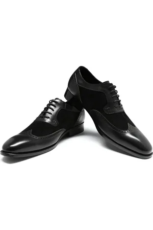 Allthemen Herrenschuh mit klassischer Ziernaht Businessschuh Glattleder Halbschuh