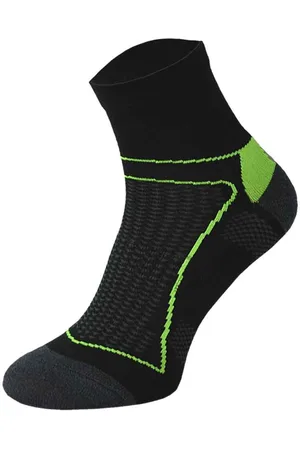 COMODO Unisex Chaussettes Cyclisme sport Velo Route anti Tranpirante Basses - Vert Noir