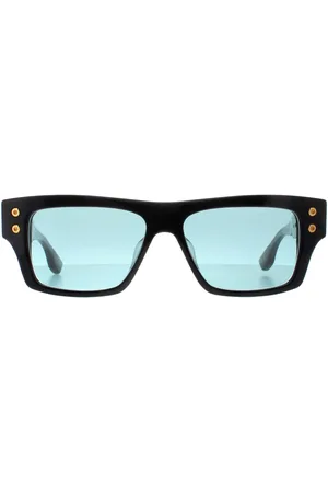 DITA EYEWEAR Rectangle Unisex Crystal Clear Gelbgold Dunkelbraun bis Klar Gradient Grandmaster Seven