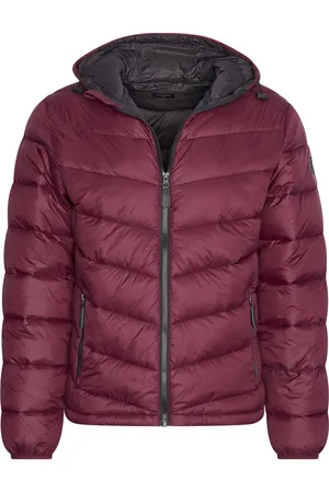 Cappuccino Italia Hooded Winter Jacket Burgundy von in der farbe und in größe L.