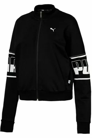 PUMA Langarm Zip up up schwarze Damen Rebell Track Jacke 855418 01