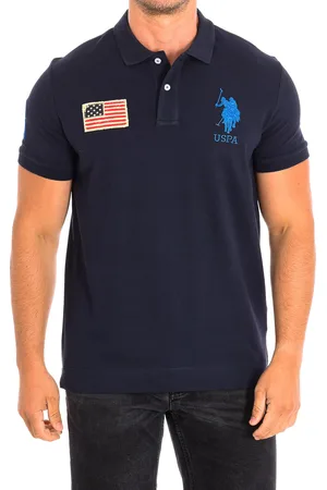 U.S. Polo Assn. JARE Kurzarm-Polo mit kontrastierendem Reverskragen 64777 Herren