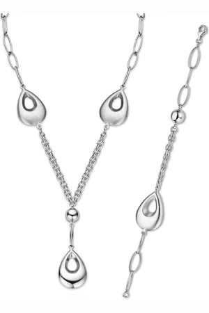 ORPHELIA Damen 925 Sterling Set: Kette + Armband - SET-028