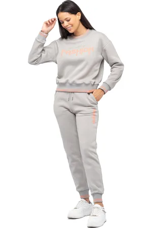 Tom Barron Damen Lässiger Trainingsanzug-Set mit Fashion-Print