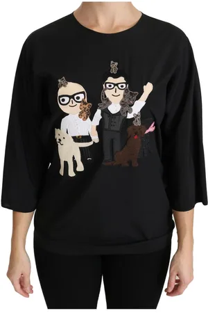 Dolce & Gabbana Besticktes Seidenoberteil mit mehrfarbigem Motiv