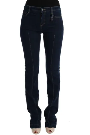 Costume National SIG30109 Blaue Jeans mit geradem Bein fur Damen