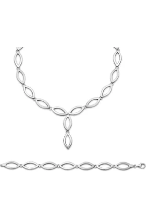 ORPHELIA Damen 925 Sterling Set: Kette + Armband - SET-039