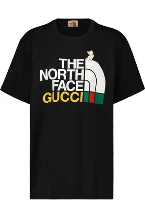 Gucci Schwarzes T-Shirt mit regularer Passform von X The North Face Design