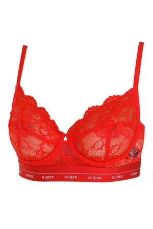 Guess Damen-Spitzen-BH mit Bügeln und elastischen Seiten O0BC15PZ01C