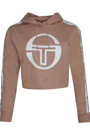 Sergio Tacchini Goran Hoodie Womens Cropped Sweatshirt Pink Pullover 38072 710