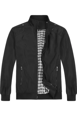 Allthemen Herren Bomberjacke mit Stehkragen, ¨¹bergangsjacke f¨¹r den Herbst, l?ssige Sportjacke