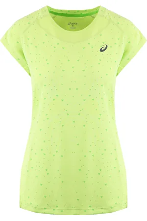 Asics Logo Womens Hellgrünes T-Shirt