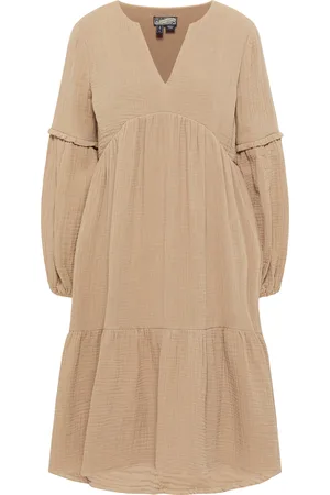 Dreimaster Midikleid Damen Steinbeige