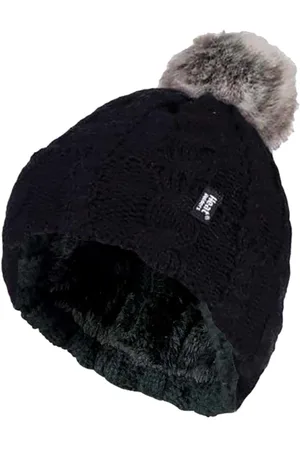 Heat Holders Wärmehalter - Damen Strickfleece gefütterte Thermo-Bommelmütze mit Pom Pom