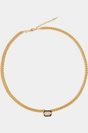Missoma Black Stone And Enamel Necklace - - - Metal