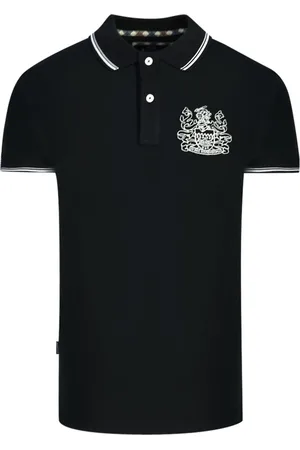 Aquascutum Aldis Schwarzes Poloshirt mit Spitze