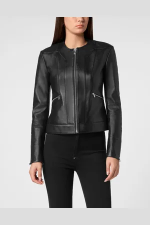 Philipp Plein Leder Biker-Jacke