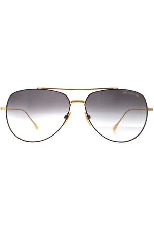 DITA EYEWEAR Aviator Unisex Gelb Gold Dunkelgrau bis Klar Gradient Flight 004