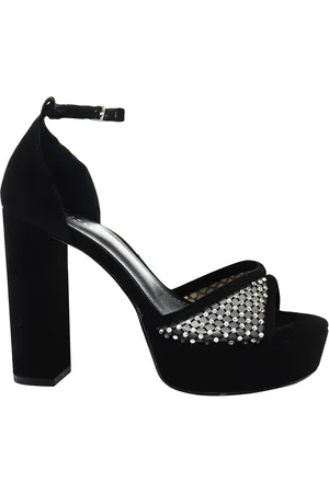 Ted Baker Bexins Crystal Mesh Damen Schwarze Plateausandalen