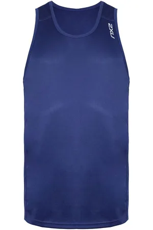 2XU BSR Active Singulet Mens Navy Blue Top