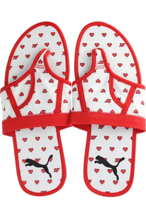 PUMA KOM-KAHREN GRAFIK WIRKLÄNDE Schwarz/rote Flip-Flops