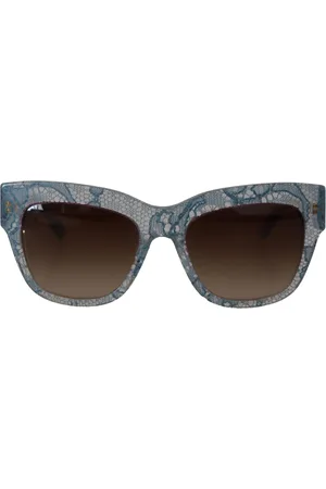 Dolce & Gabbana Wunderschone italienische Handwerkskunst: Rechteckige Sonnenbrille aus Spitze