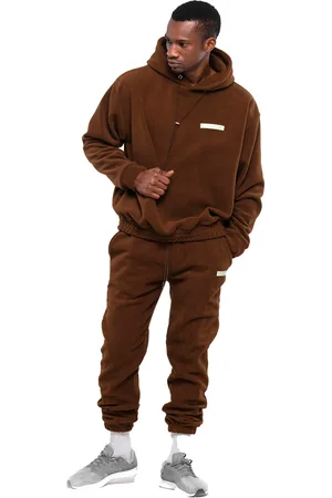 Tom Barron Oversize Fleece-Trainingsanzug-Set für Herren