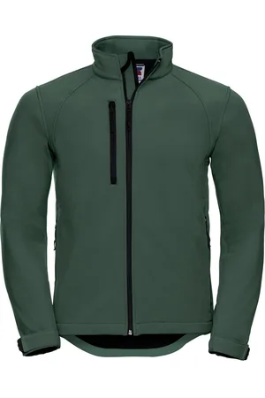 Russell Athletic Russell Mens Water Resistant & Windproof Softshell Jacket (Bottle Green)