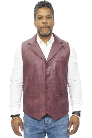Infinity Herren Smart Classic Lederweste-Bristol