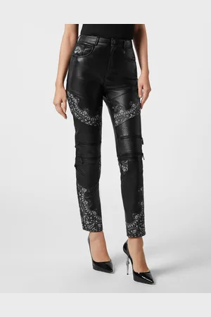 Philipp Plein Lederhose Paisley