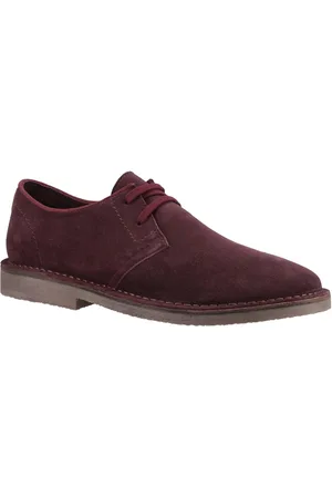 Hush Puppies Scout Wildleder Herren Schnürschuhe Bordeaux