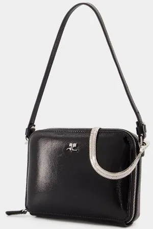 Courrèges Cloud Chained Naplack Handtasche - Courreges - Leder