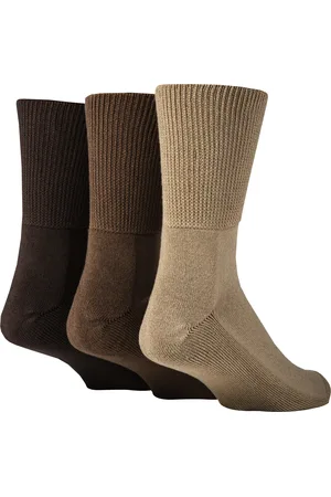 IOMI Extra breite Bambus-Socken für Diabetiker von | 3er-Pack | 4 Farben