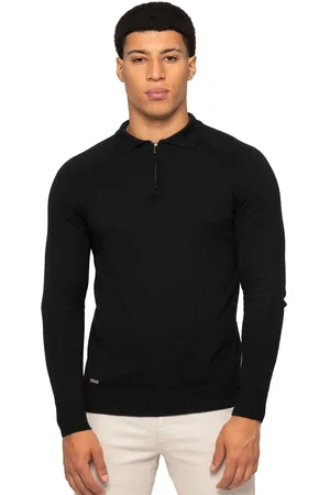 Enzo Milano | Herren Polo-Pullover mit Halbem Reißverschluss