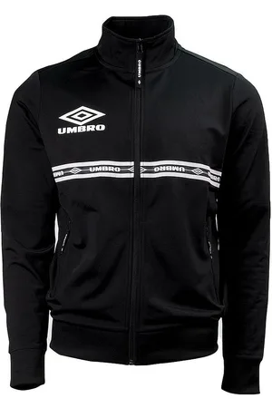 Umbro Langschläfe Reißverschluss up schwarzer Herren -Logo Abgeklappte Trackjacke 65805U 060