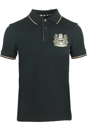 Aquascutum Aldis Crest Schwarzes Poloshirt