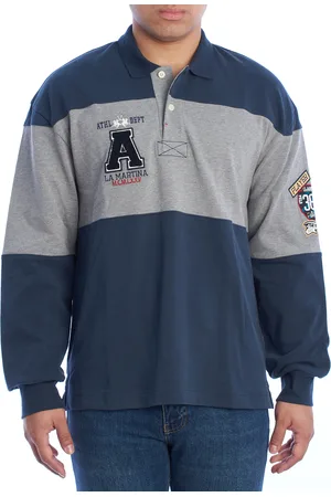La Martina Herren-Poloshirt mit bequemer Passform und langen Ärmeln UMP317-JS339