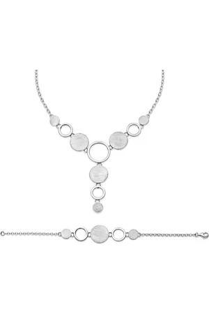 ORPHELIA Damen 925 Sterling Set: Kette + Armband - SET-021