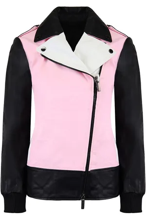 Emporio Armani Exchange Leder Womens Black/Pink Jacke