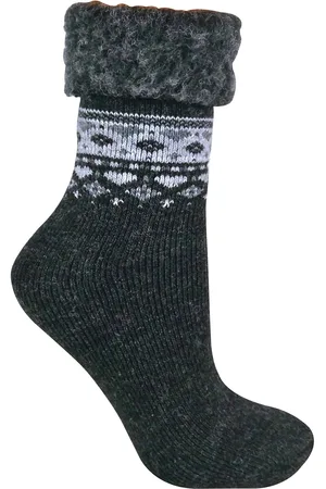 Sock Snob Damen Turn Over Top Warme Thermo-Winter-Nordic-Bettsocken