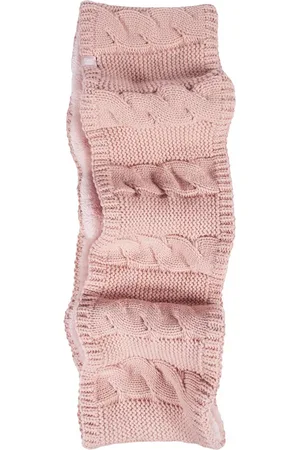 Heat Holders Damen-Winterschal mit weichem Fleece-Futter, Zopfmuster, Infinity-Schal, Koralle
