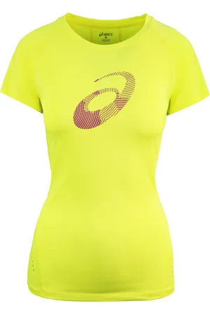 Asics Motion Dry Womens Yellow Top