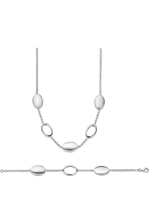 ORPHELIA Damen 925 Sterling Set: Kette + Armband - SET-017