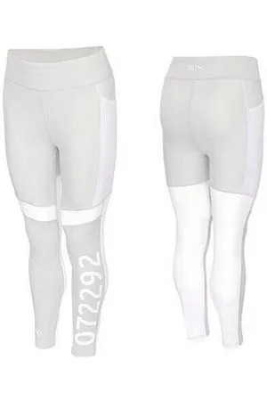PUMA X Selena Gomez Stretch Taille Hellgrau Frauen enge Leggings 518523 02