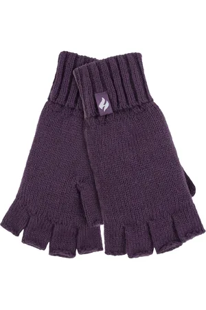 Heat Holders Solide gestrickte fingerlose Damenhandschuhe | WÄRMEHALTER | fest