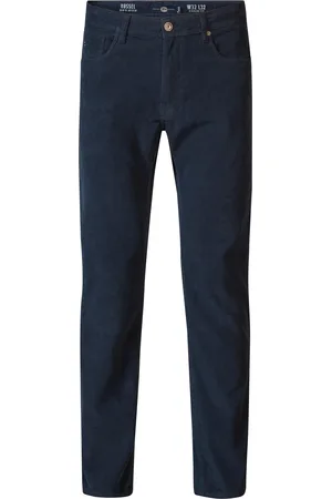 Petrol Industries Russel Cords Regular Tapered Fit-Hose Wrangell Herren - Blau