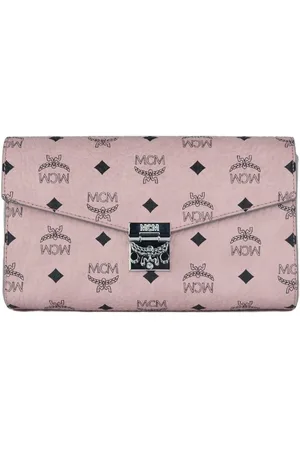 MCM Signature Diamond Logo Leder-Clutch-Umhangetasche