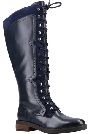 Hush Puppies Damen/Damen Rudy Leder Langstiefel (Navy)