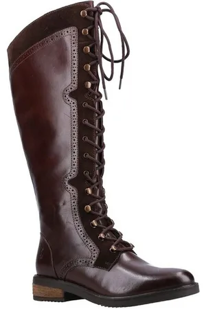 Hush Puppies Damen Rudy Leder Lange Stiefel